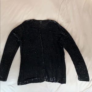 black, sequin, INC sweater